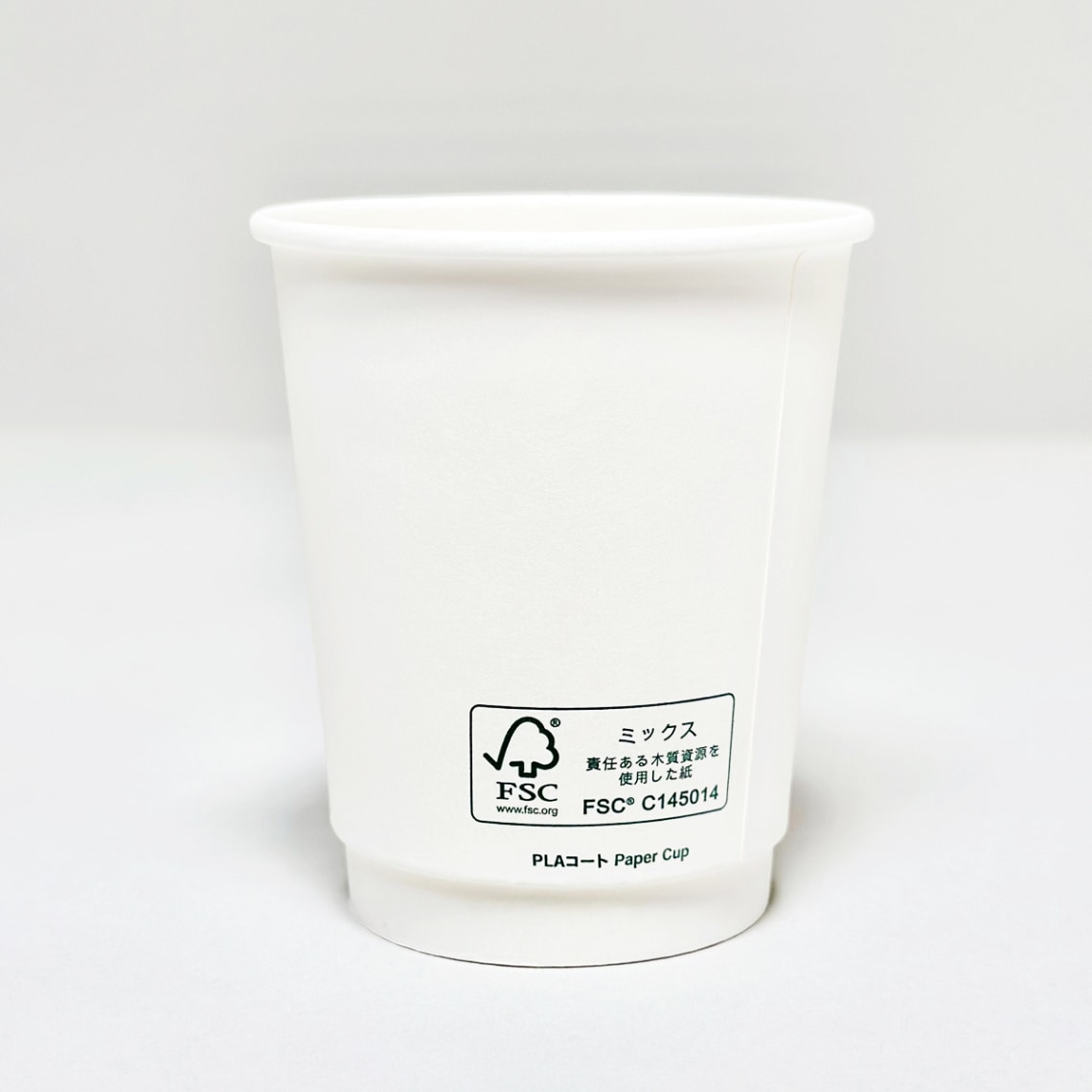 80mm口径 8オンス (240ml) FSC認証二重白無地紙コップ 1000個 | 紙