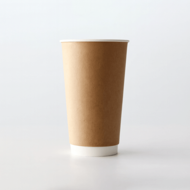 90mm口径 20オンス断熱二重クラフト紙コップ 500個