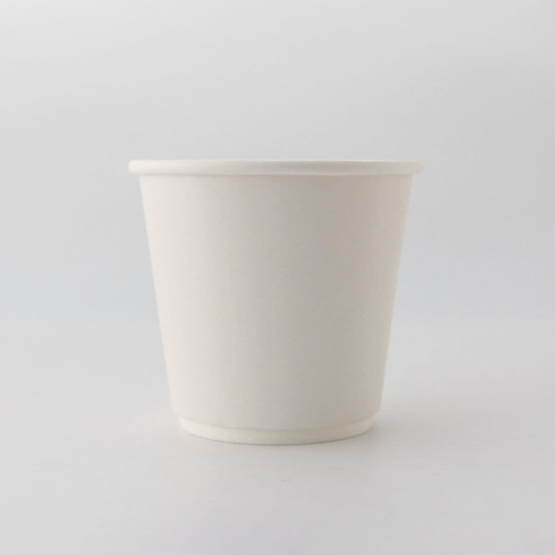90mm口径 8オンス断熱二重白無地紙コップ 1000個