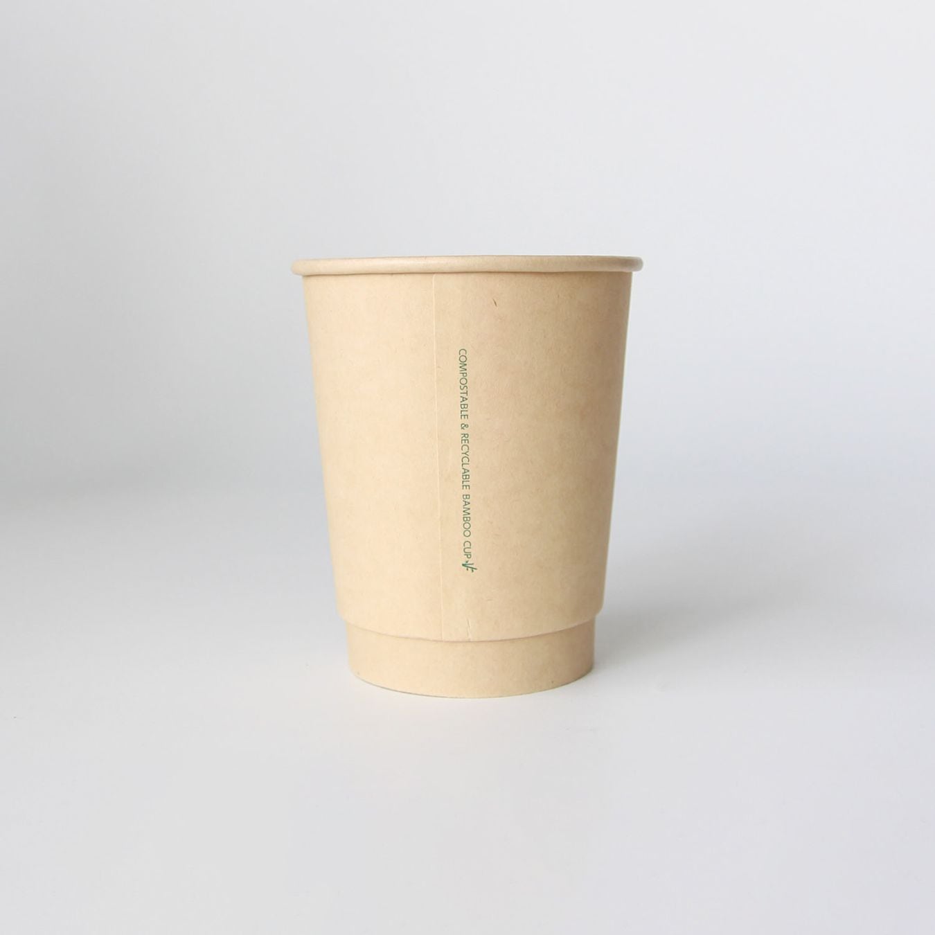 80mm口径 8オンス (240ml) バンブー水性コート二重紙コップ 1000個