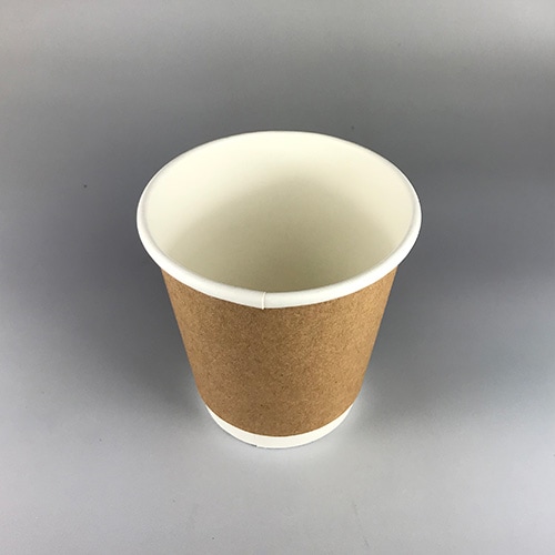 踏まれた紙コップ 90mm口径 9オンス (270ml) 断熱二重クラフト紙コップ 1000個 | 紙