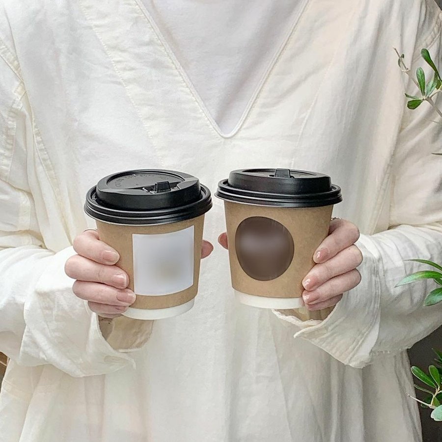 90mm口径 9オンス断熱二重クラフト紙コップ 1000個 | 紙コップ | BM