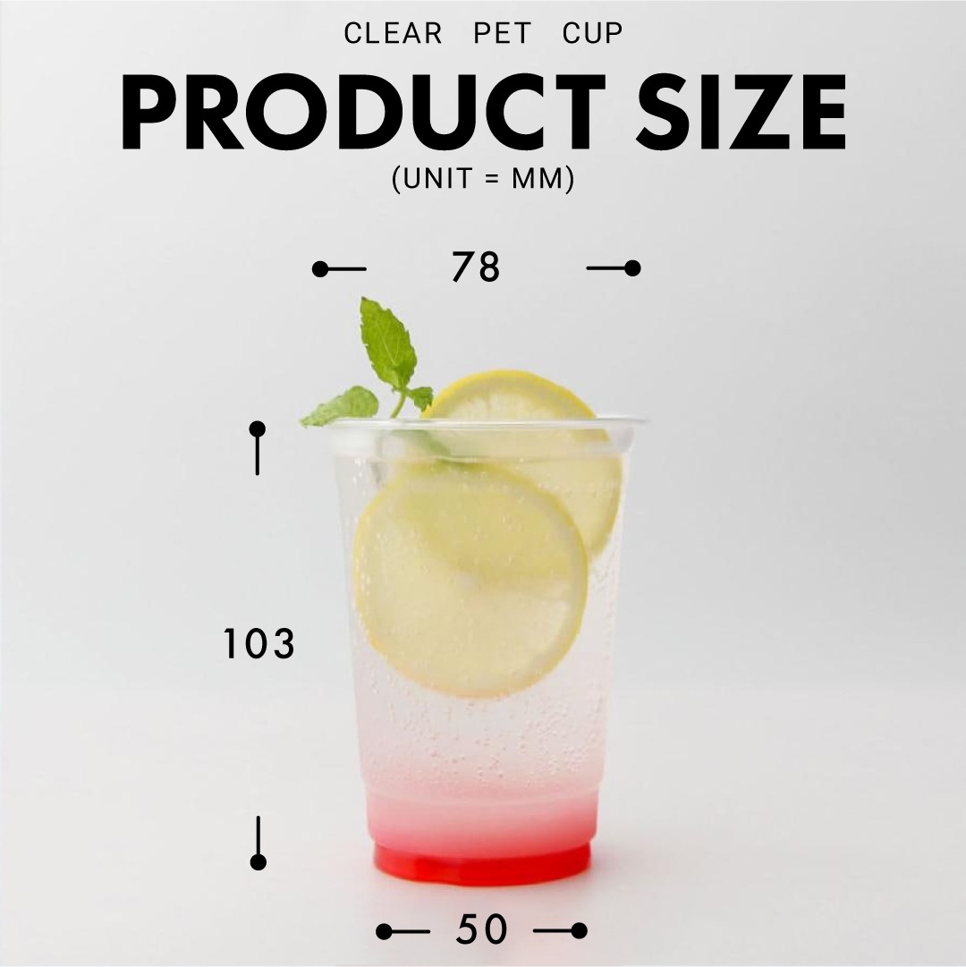 PET 78mm口径10オンスアイスクリアカップ 1000個 | プラカップ | BM