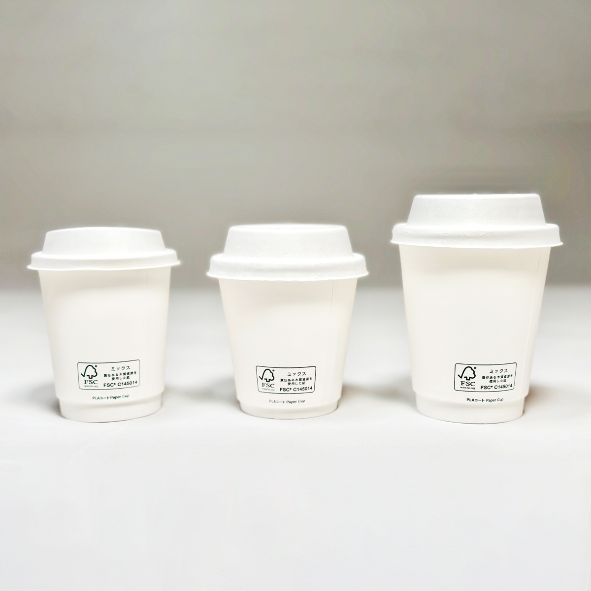 ご確認用　カップ画像です 80mm口径 8オンスFSC認証二重白無地紙コップ 1000個 | 紙コップ | BM