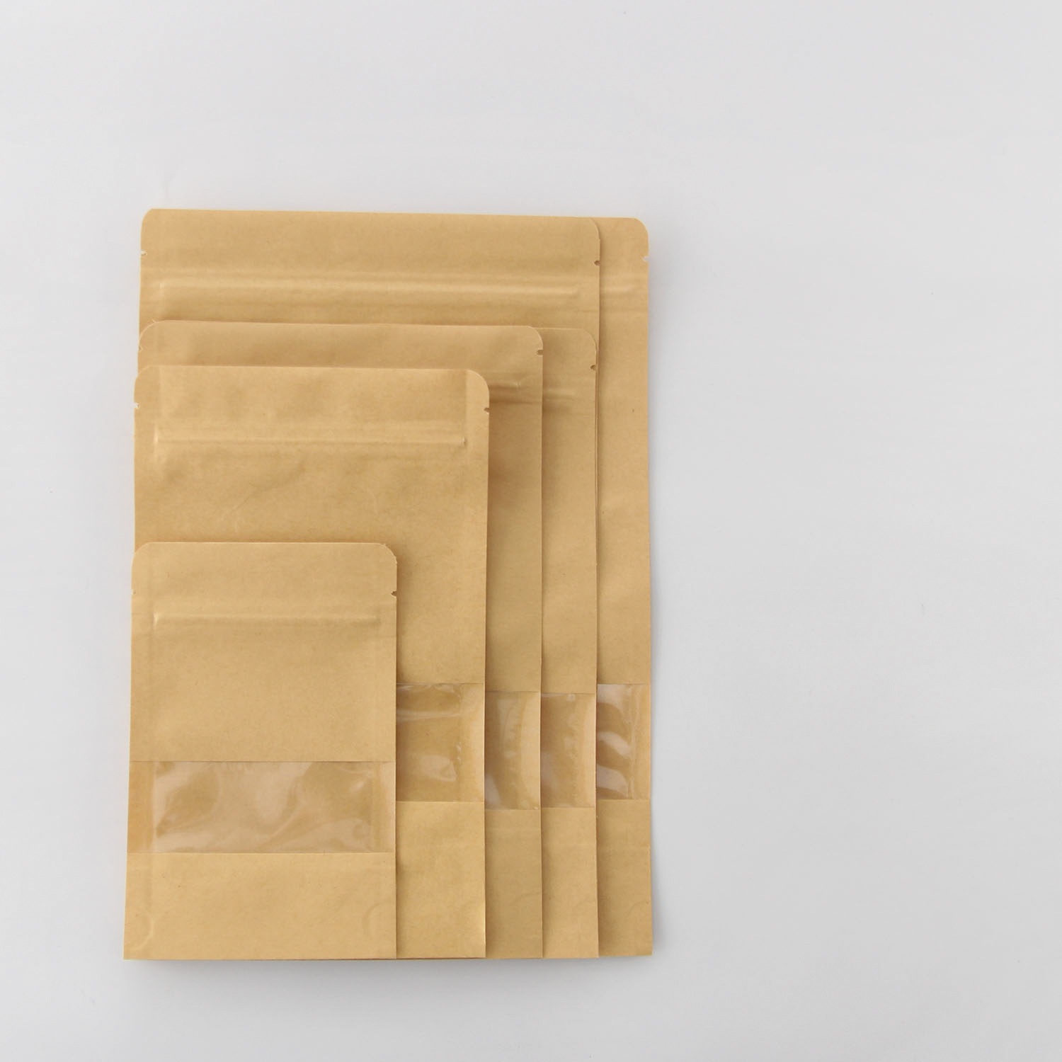 クラフト紙ジッパー付きスタンドアップパウチ TYPE7 1000枚入り