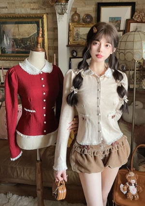 ぼぶボブ ガーリーファッションのガーリーLOOKベロアバルーンショーパン