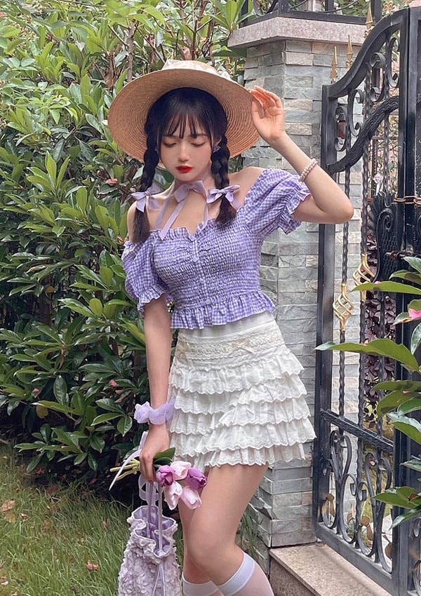 ガーリーファッションのフリルたっぷりコットンレースショーパン Bobon21 ボボンニジュウイチ ガーリーファッションのフリルたっぷりコットンレースショーパン Bobon21 ボボンニジュウイチ