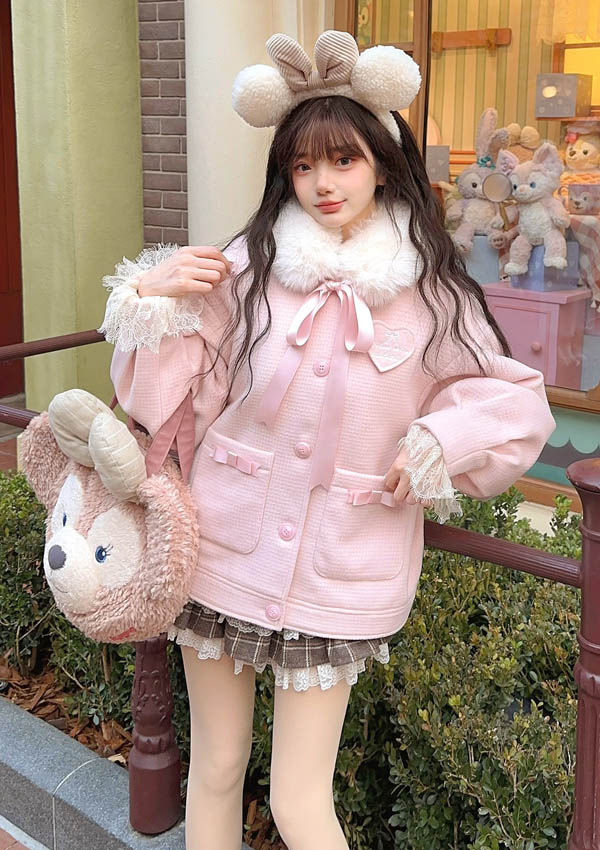 ピンクトレンチコート コート bobon21 系 レディース コート (ピンク