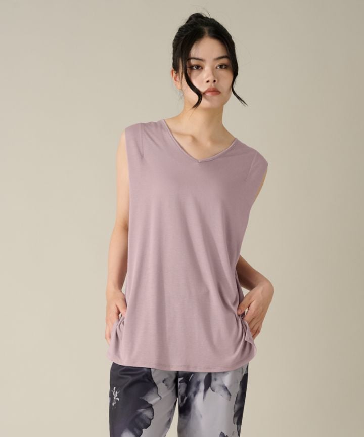 スリーブレストップ ラベンダー