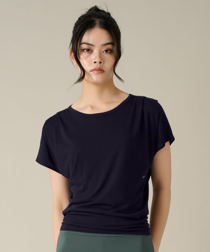 フレンチスリーブトップ ネイビー