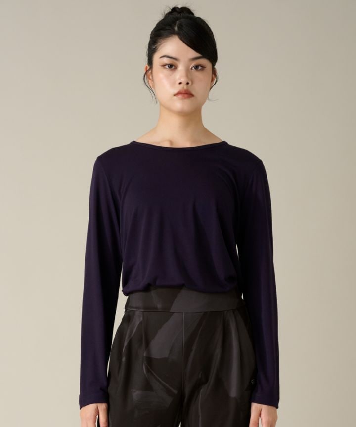 ロングスリーブトップ ネイビー