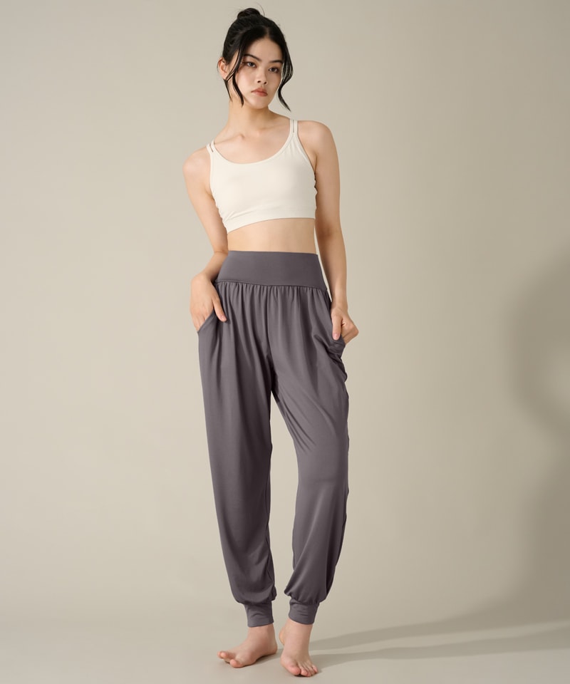 【COCOTEX（ココテックス）】アラジンパンツ ローズグレー