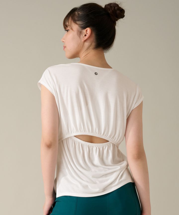 フレンチスリーブトップ ホワイト