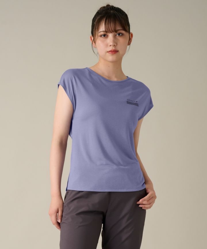 フレンチスリーブトップ ブルーパープル