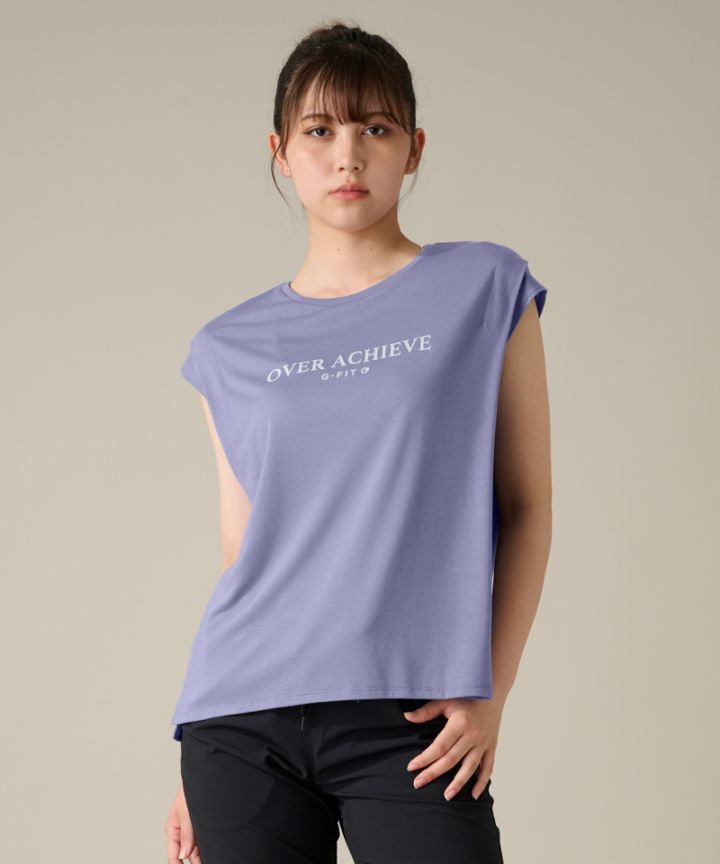 フレンチスリーブトップ ブルーパープル