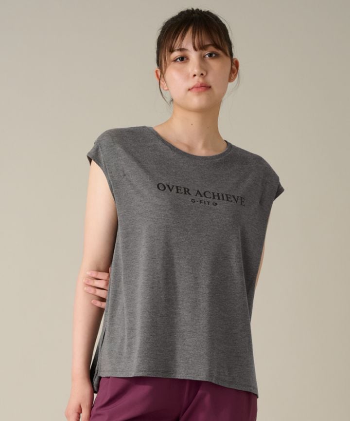 フレンチスリーブトップ ヘザーダークグレー