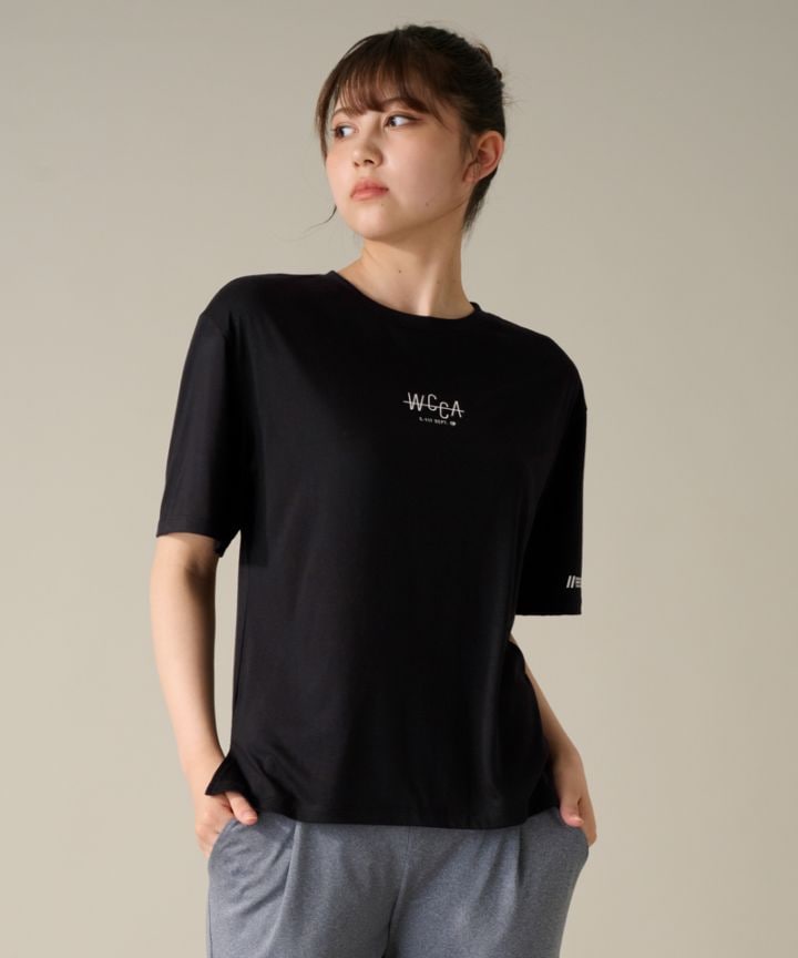 リラックスフィットショートスリーブトップ ブラック