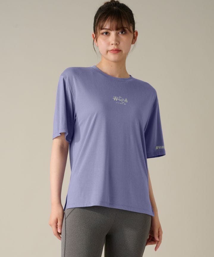 リラックスフィットショートスリーブトップ ブルーパープル