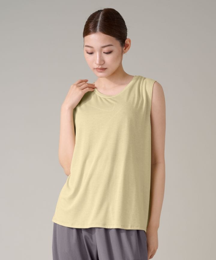 スリーブレストップ クリームイエロー