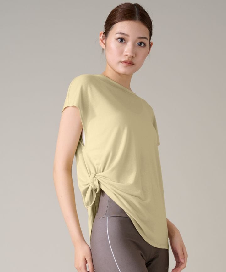 フレンチスリーブトップ クリームイエロー