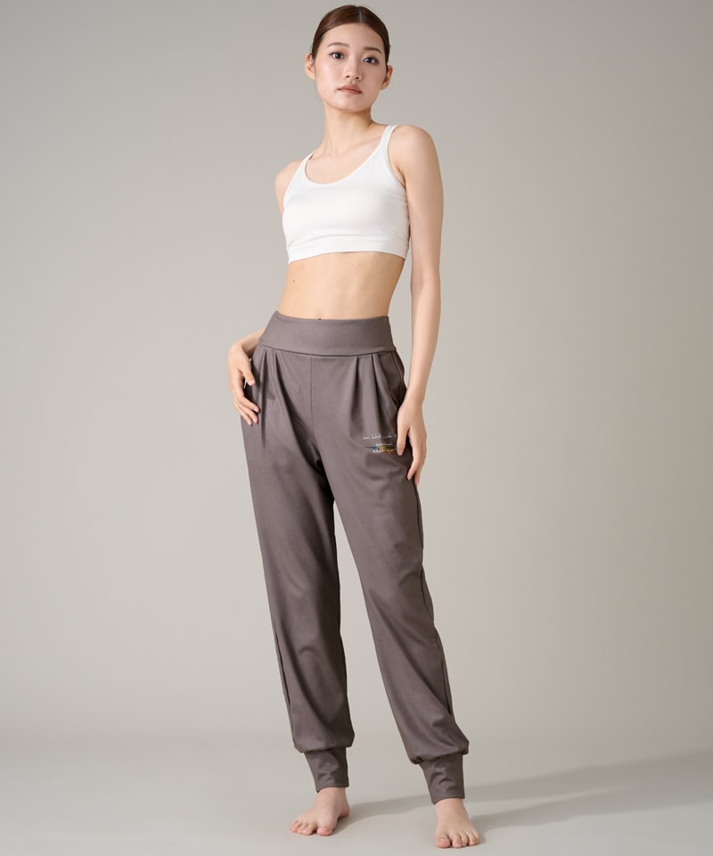 リラックスロングパンツ アッシュブラウン