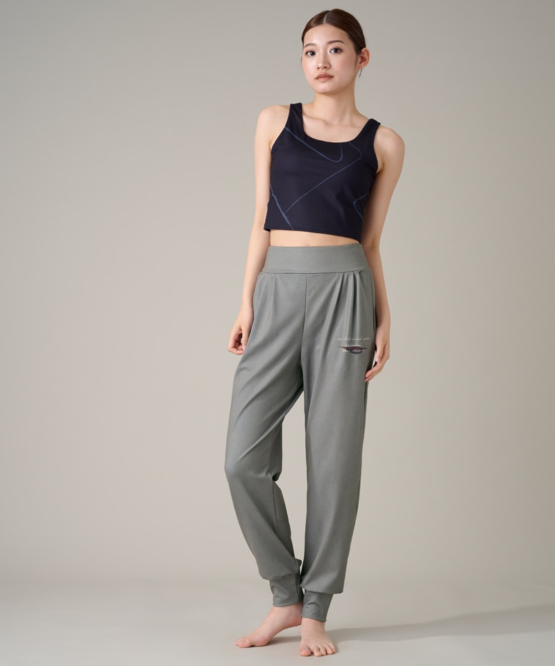 リラックスロングパンツ グレー