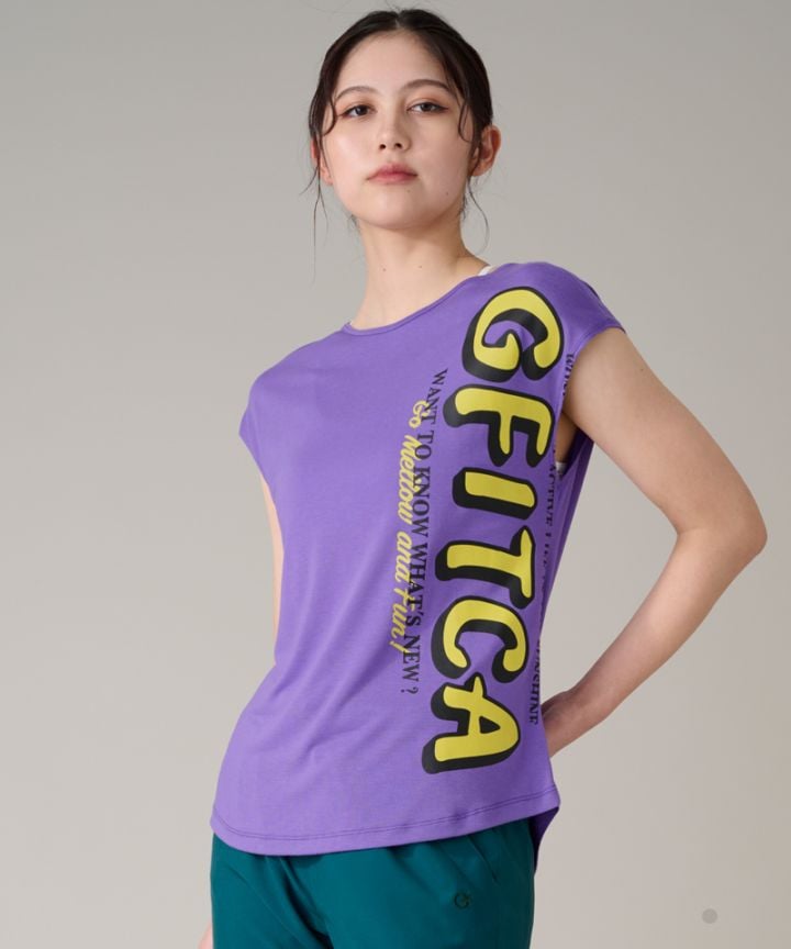 フレンチスリーブトップ パープル