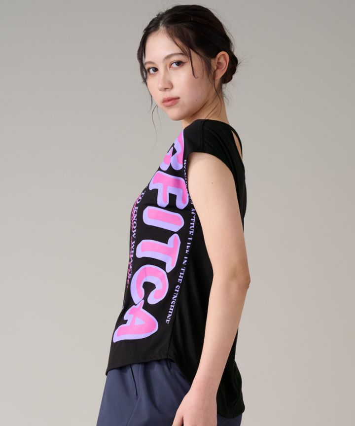 フレンチスリーブトップ ブラック