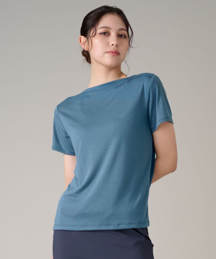 ショートスリーブトップ ブルー