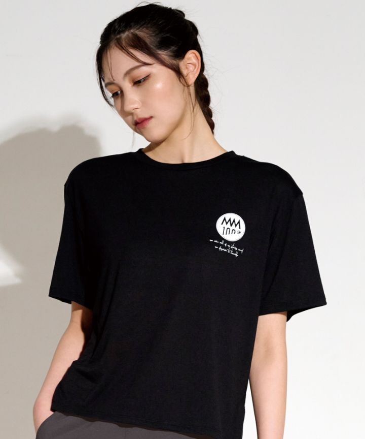【Sale】ショートスリーブトップ ブラック