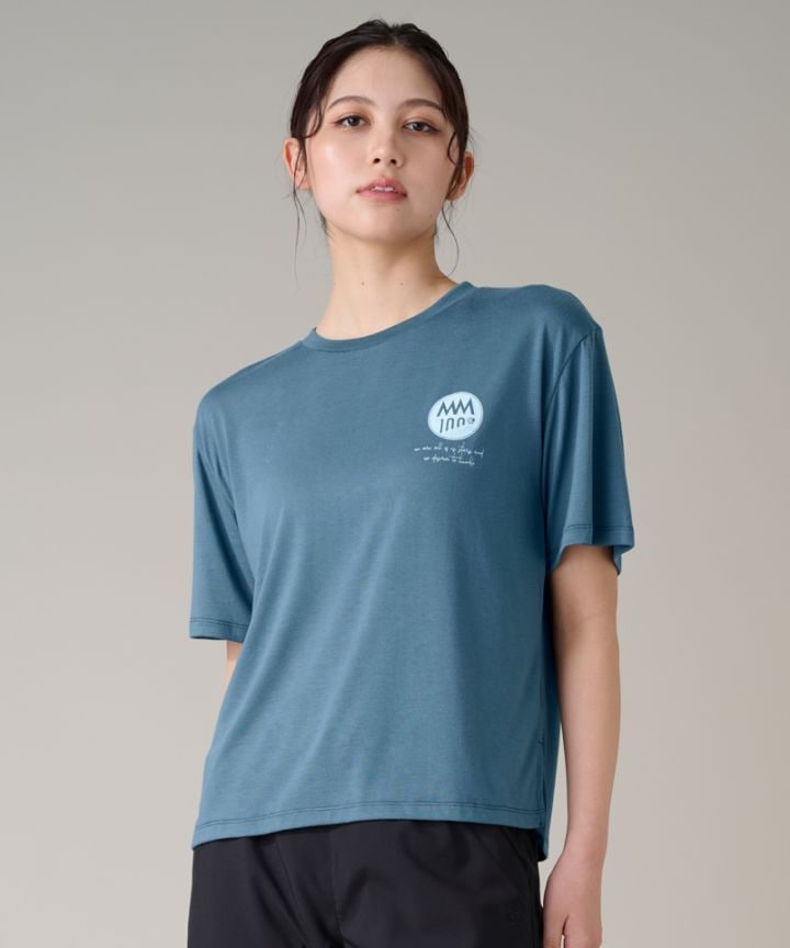 ショートスリーブトップ ブルー