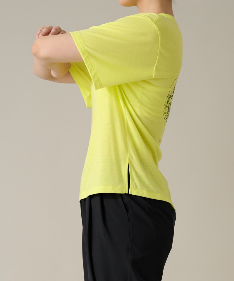 ショートスリーブトップ ネオンイエロー | G-FIT,トップス