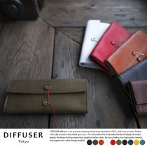 DIFFUSER 封筒型メガネケース 本牛革 Shrink Leater Soft Eyewear Case|メガネ|ファッション