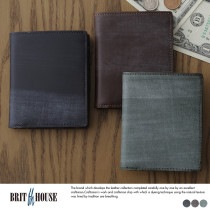 BRIT HOUSE ブライドルレザー スリム二つ折り財布 小銭入れあり Bridle Leather Flat Series|折り財布|財布・小物