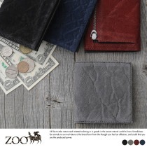 ZOO 象革 薄型二つ折り財布 小銭入れあり Lark Wallet2 メンズ ゾウ革 財布 二つ折り 薄い スリム 日本製 エレファント 本革 レザー|折り財布|財布・小物