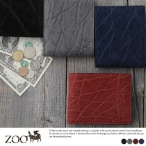 ZOO 象革 二つ折り財布 小銭入れあり Badger Billfold Wallet11 メンズ ゾウ革 財布 二つ折り 日本製 エレファント 本革 レザー|折り財布|財布・小物
