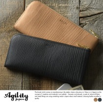 AGILITY L字ファスナー長財布 ウッドレザー ポルトフィーユ|長財布|財布・小物