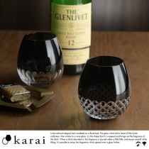 江戸切子 グラス 花蕾 karai ブラック  タンブラー 江戸切子 ガラス ロックグラス 日本製 日本酒 グラス 麦茶 和風 コップ 酒好き|ウイスキー用|酒器・お酒