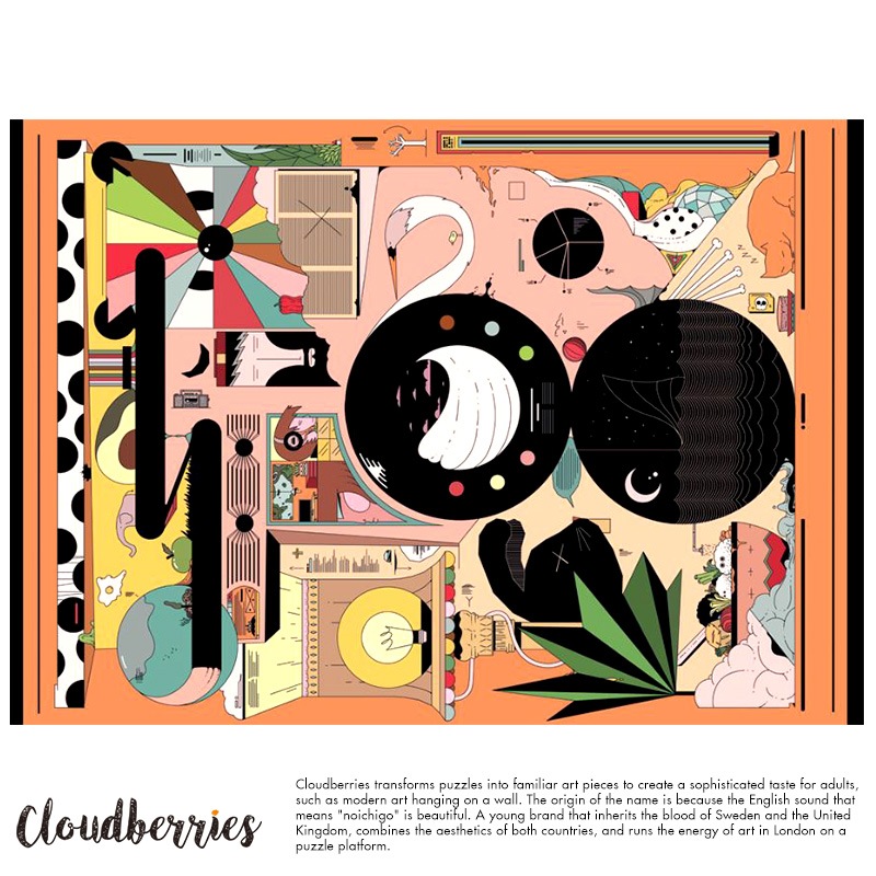 Cloudberries アートなパズル ジグソーパズル 1000ピース Doodle