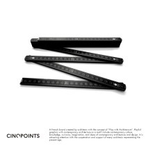 定規 折りたたみ ドイツ製 おしゃれ Cinqpoints FOLDED METER 折りたたみ式ルーラー 文房具 木製 ビジネス 仕事 学生|その他(文具)|文具