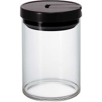 HARIO 珈琲キャニスター M　ブラック 800ml  キャニスター コーヒー 保存容器 ビン ガラス クリア 密閉 パッキン|コーヒー用品|キッチン用品
