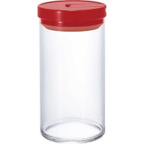 HARIO 珈琲キャニスター L レッド 1000ml  キャニスター コーヒー 保存容器 ビン ガラス クリア 密閉 パッキン|コーヒー用品|キッチン用品