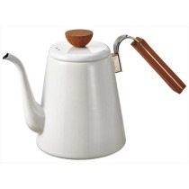 HARIO ボナ ホーロー ドリップケトル 800ml  コーヒー ケトル ドリップ 琺瑯 ヤカン おしゃれ シンプル ホワイト 白 白色|コーヒー用品|キッチン用品