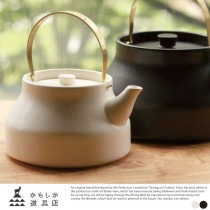 かもしか道具店 陶器製 こぶり やかん　1L ケトル国産 昔ながら/ていねいな暮らし/ギフト プレゼント/|調理器具|キッチン用品
