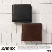 AVIREX 二つ折り財布 小銭入れあり BEIDE 本革シンプル/大人/男性/ビジネス/|折り財布|財布・小物