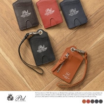 Pid 型押し牛革 パスケース selva カードストラップシンプル/カードケース/本革/おしゃれ/|カードケース・パスIDケース|財布・小物