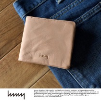 hmny casual NT 二つ折り財布 小銭入れなし ナチュラル メンズおしゃれ/レザー/経年変化/エイジング/|折り財布|財布・小物