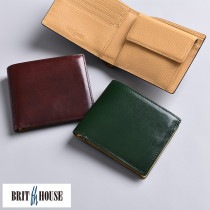 BRIT HOUSE 二つ折り財布 小銭入れあり イタリアンレザー PALAIA CROCE 小銭入れ付き本革/牛革/おしゃれ/大人/|折り財布|財布・小物