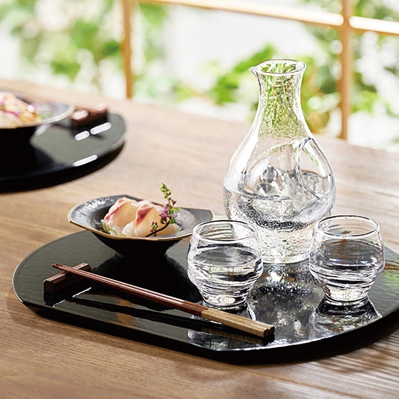 東洋佐々木ガラス 瑠璃 冷酒器 3点セット （氷ポケット付き徳利1個＋