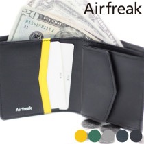 Airfreak スリム二つ折り財布 小銭入れあり Venice メンズ財布/薄い/本革 レザー/日本製/|折り財布|財布・小物